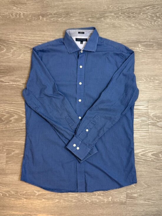 Tommy Hilfiger Other - Tommy Hilfiger Slim Fit Dress Shirt - Blue Gingham Size 16/32-33